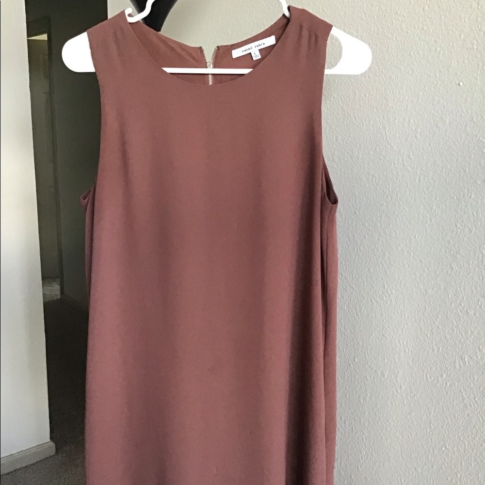 Mauve Summer Dress with back zipper detail